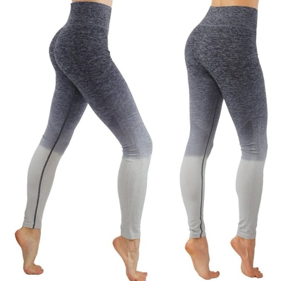 Ombré High-Waisted Stretch Leggings - Picture 1 of 5